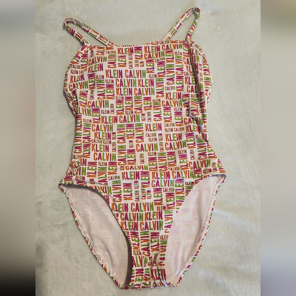 Calvin Klein One-piece Bathingsuit Women's Size 8 Multi-color Wireless